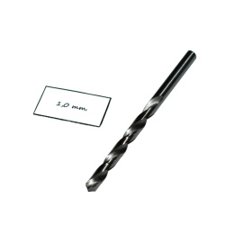 Wiertło spiralne precyzyjne 1,00 mm. DIN338. Mikrowiertło do metalu. HSS.