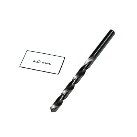 Wiertło spiralne precyzyjne 1,00 mm. DIN338. Mikrowiertło do metalu. HSS. Wiertło spiralne precyzyjne 1,00 mm. DIN338. Mikrowiertło do metalu. HSS.