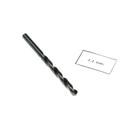 Wiertło spiralne precyzyjne 1,10 mm. DIN338. Mikrowiertło do metalu. HSS.