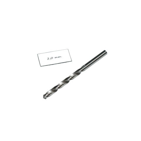 Wiertło spiralne precyzyjne 2,00 mm. DIN338. Mikrowiertło do metalu. HSS. Wiertło spiralne precyzyjne 2,00 mm. DIN338. Mikrowiertło do metalu. HSS.