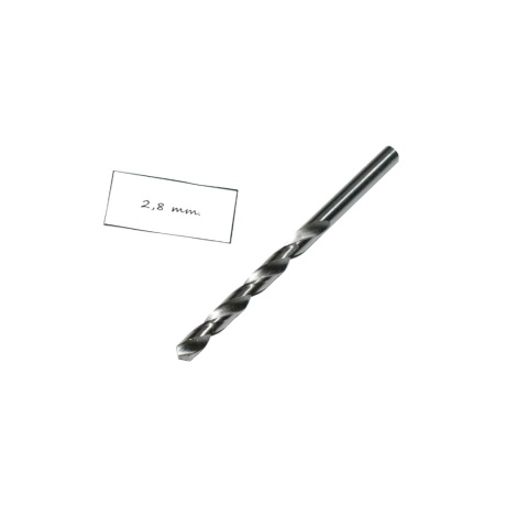 Wiertło spiralne walcowe 2,80 mm. DIN338 HSS. Do metalu, drewna i plastiku. Wiertło spiralne walcowe 2,80 mm. DIN338 HSS. Do metalu, drewna i plastiku.