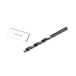Wiertło spiralne walcowe 3,00 mm. DIN338 HSS. Do metalu, drewna i plastiku.