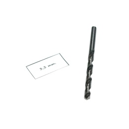 Wiertło spiralne walcowe 3,30 mm. DIN338 HSS. Do metalu, drewna i plastiku.