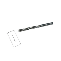 Wiertło spiralne walcowe 4,50 mm. DIN338 HSS. Do metalu, drewna i plastiku.
