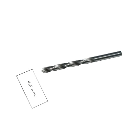 Wiertło spiralne walcowe 4,50 mm. DIN338 HSS. Do metalu, drewna i plastiku. Wiertło spiralne walcowe 4,50 mm. DIN338 HSS. Do metalu, drewna i plastiku.