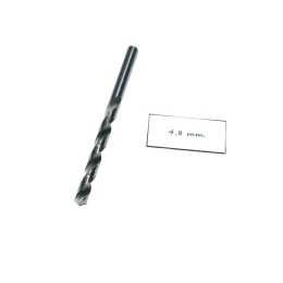 Wiertło spiralne walcowe 4,80 mm. DIN338 HSS. Do metalu, drewna i plastiku.