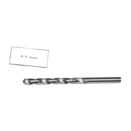 Wiertło spiralne walcowe 4,90 mm. DIN338 HSS. Do metalu, drewna i plastiku.