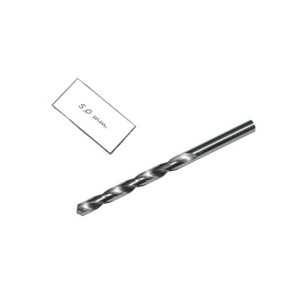 Wiertło spiralne walcowe 5,00 mm. DIN338 HSS. Do metalu, drewna i plastiku.