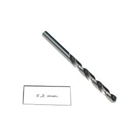 Wiertło spiralne walcowe 5,20 mm. DIN338. HSS. Do metalu, drewna i plastiku