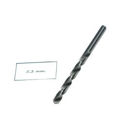 Wiertło spiralne walcowe 5,30 mm. DIN338. HSS. Do metalu, drewna i plastiku