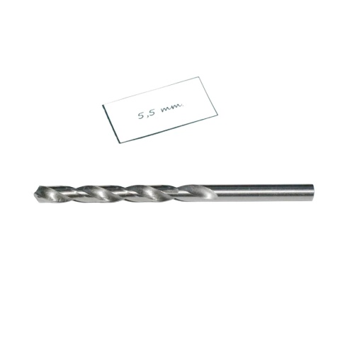 Wiertło spiralne walcowe 5,50 mm. DIN338. HSS. Do metalu, drewna i plastiku Wiertło spiralne walcowe 5,50 mm. DIN338. HSS. Do metalu, drewna i plastiku