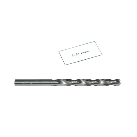 Wiertło spiralne walcowe 6,00 mm. DIN338. HSS. Do metalu, drewna i plastiku Wiertło spiralne walcowe 6,00 mm. DIN338. HSS. Do metalu, drewna i plastiku