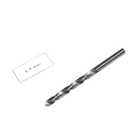 Wiertło spiralne walcowe 6,40 mm. DIN338. HSS. Do metalu, drewna i plastiku