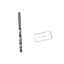 Wiertło spiralne walcowe 7,00 mm. DIN338. HSS. Do metalu, drewna i plastiku
