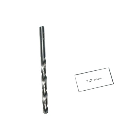 Wiertło spiralne walcowe 7,00 mm. DIN338. HSS. Do metalu, drewna i plastiku