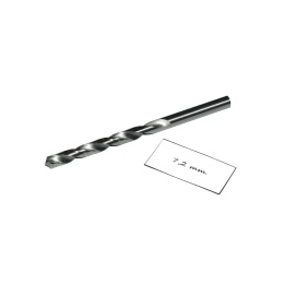 Wiertło spiralne walcowe 7,20 mm. DIN338. HSS. Do metalu, drewna i plastiku