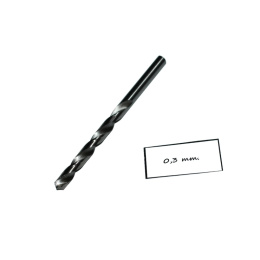 Wiertło spiralne precyzyjne 0,30 mm. DIN338. Mikrowiertło do metalu. HSS.