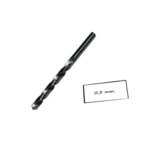 Wiertło spiralne precyzyjne 0,30 mm. DIN338. Mikrowiertło do metalu. HSS. Wiertło spiralne precyzyjne 0,30 mm. DIN338. Mikrowiertło do metalu. HSS.