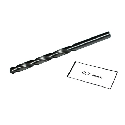 Wiertło spiralne precyzyjne 0,70 mm. DIN338. Mikrowiertło do metalu. HSS. Wiertło spiralne precyzyjne 0,70 mm. DIN338. Mikrowiertło do metalu. HSS.