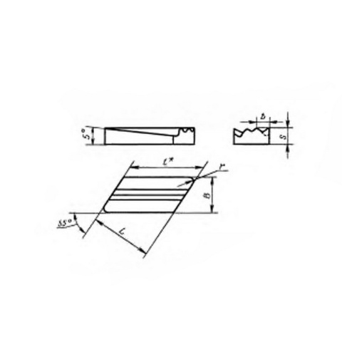Płytki węglikowe wieloostrzowe KNUX 160410 R30 P20. Płytka skrawająca Płytki węglikowe wieloostrzowe KNUX 160410 R30 P20. Płytka skrawająca