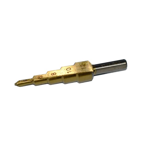Wiertło spiralne stopniowe stożkowe choinkowe 4-12 mm HSS powlekane tytanem Wiertło spiralne stopniowe stożkowe choinkowe 4-12 mm HSS powlekane tytanem