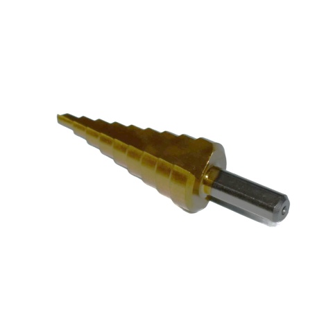 Wiertło spiralne stopniowe stożkowe choinkowe 4-20 mm HSS powlekane tytanem Wiertło spiralne stopniowe stożkowe choinkowe 4-20 mm HSS powlekane tytanem