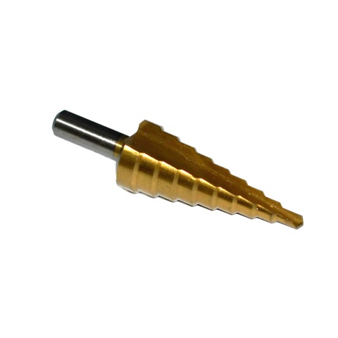 Wiertło spiralne stopniowe stożkowe choinkowe 4-20 mm HSS powlekane tytanem Wiertło spiralne stopniowe stożkowe choinkowe 4-20 mm HSS powlekane tytanem