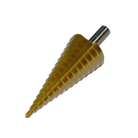 Wiertło spiralne stopniowe stożkowe choinkowe 4-32 mm HSS powlekane tytanem Wiertło spiralne stopniowe stożkowe choinkowe 4-32 mm HSS powlekane tytanem