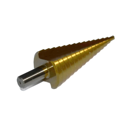 Wiertło spiralne stopniowe stożkowe choinkowe 4-32 mm HSS powlekane tytanem Wiertło spiralne stopniowe stożkowe choinkowe 4-32 mm HSS powlekane tytanem