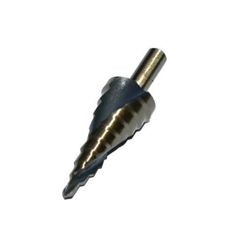 Wiertło spiralne stopniowe stożkowe kobaltowe choinkowe 4-20 mm. HSSCo. Wiertło spiralne stopniowe stożkowe kobaltowe choinkowe 4-20 mm. HSSCo.