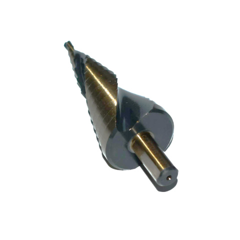 Wiertło spiralne stopniowe stożkowe kobaltowe choinkowe 4-32 mm. HSSCo. Wiertło spiralne stopniowe stożkowe kobaltowe choinkowe 4-32 mm. HSSCo.