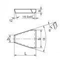 Płytki lutowane z węglika spiekanego 32210 H10. ISO: Р05-Р20. 25x18x5 mm.