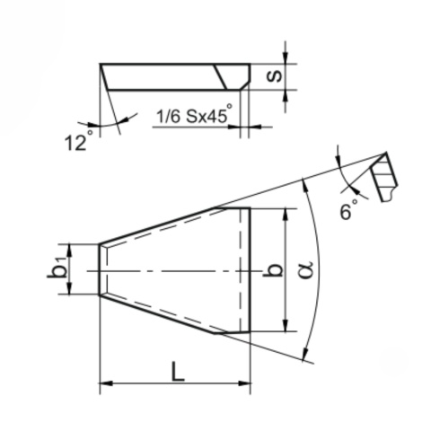Płytki lutowane z węglika spiekanego 32210 H10. ISO: Р05-Р20. 25x18x5 mm. Płytki lutowane z węglika spiekanego 32210 H10. ISO: Р05-Р20. 25x18x5 mm.