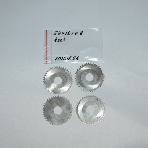 Frez tarczowy piłkowy 59x16x0,6 mm - 4 szt. HSS cięcie i frezowanie Frez tarczowy piłkowy 59x16x0,6 mm - 4 szt. HSS cięcie i frezowanie