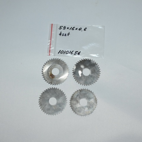 Frez tarczowy piłkowy 59x16x0,6 mm - 4 szt. HSS cięcie i frezowanie Frez tarczowy piłkowy 59x16x0,6 mm - 4 szt. HSS cięcie i frezowanie