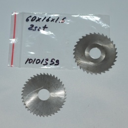 Frez tarczowy piłkowy 60x16x1,6 mm - 2 szt. HSS cięcie i frezowanie