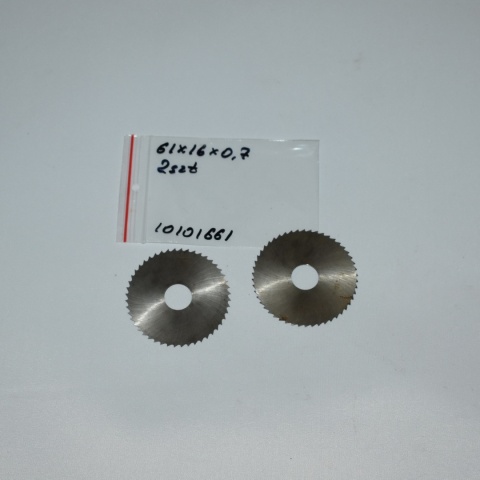 Frez tarczowy piłkowy 61x16x0,7 mm - 2 szt. HSS cięcie i frezowanie Frez tarczowy piłkowy 61x16x0,7 mm - 2 szt. HSS cięcie i frezowanie