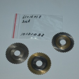 Frez tarczowy piłkowy 61x16x1,8 mm - 3 szt. HSS cięcie i frezowanie