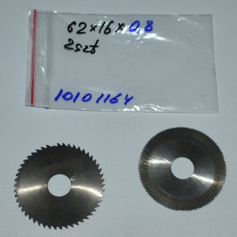 Frez tarczowy piłkowy 62x16x0,80 mm - 2 szt. HSS cięcie i frezowanie