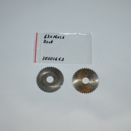 Frez tarczowy piłkowy 63x16x1,60 mm - 2 szt. HSS cięcie i frezowanie