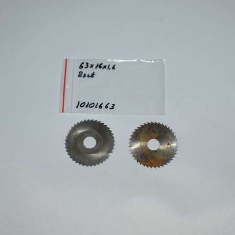 Frez tarczowy piłkowy 63x16x1,60 mm - 2 szt. HSS cięcie i frezowanie Frez tarczowy piłkowy 63x16x1,60 mm - 2 szt. HSS cięcie i frezowanie
