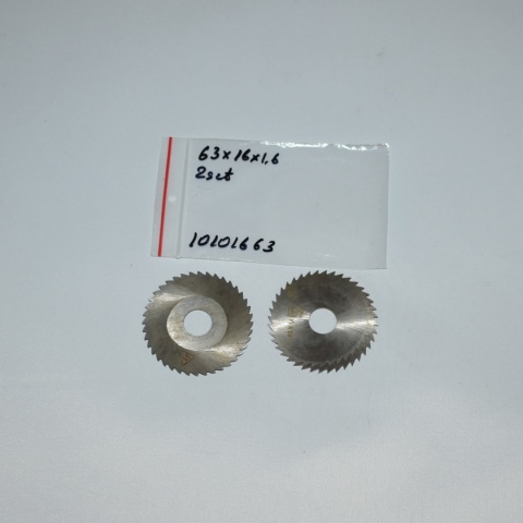 Frez tarczowy piłkowy 63x16x1,60 mm - 2 szt. HSS cięcie i frezowanie Frez tarczowy piłkowy 63x16x1,60 mm - 2 szt. HSS cięcie i frezowanie