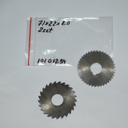 Frez tarczowy piłkowy 71x22x3,00 mm - 2 szt. HSS cięcie i frezowanie