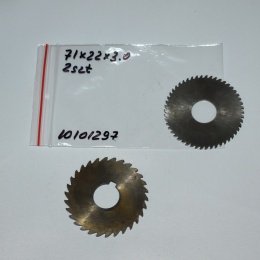 Frez tarczowy piłkowy 71x22x3,00 mm - 2 szt. HSS cięcie i frezowanie