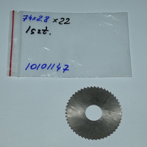 Frez tarczowy piłkowy 74x22x2,8 mm. HSS precyzyjne cięcie i frezowanie Frez tarczowy piłkowy 74x22x2,8 mm. HSS precyzyjne cięcie i frezowanie