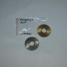 Frez tarczowy piłkowy 74x22x3,0 mm - 2 szt. HSS cięcie i frezowanie