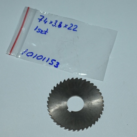 Frez tarczowy piłkowy 74x22x3,8 mm. HSS precyzyjne cięcie i frezowanie Frez tarczowy piłkowy 74x22x3,8 mm. HSS precyzyjne cięcie i frezowanie