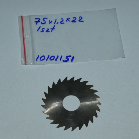 Frez tarczowy piłkowy 75x22x1,2 mm. HSS precyzyjne cięcie i frezowanie Frez tarczowy piłkowy 75x22x1,2 mm. HSS precyzyjne cięcie i frezowanie