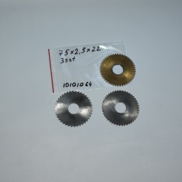 Frez tarczowy piłkowy 75x22x2,5 mm - 3 szt. HSS cięcie i frezowanie