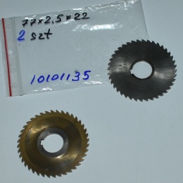 Frez tarczowy piłkowy 77x22x2,5 mm - 2 szt. HSS cięcie i frezowanie